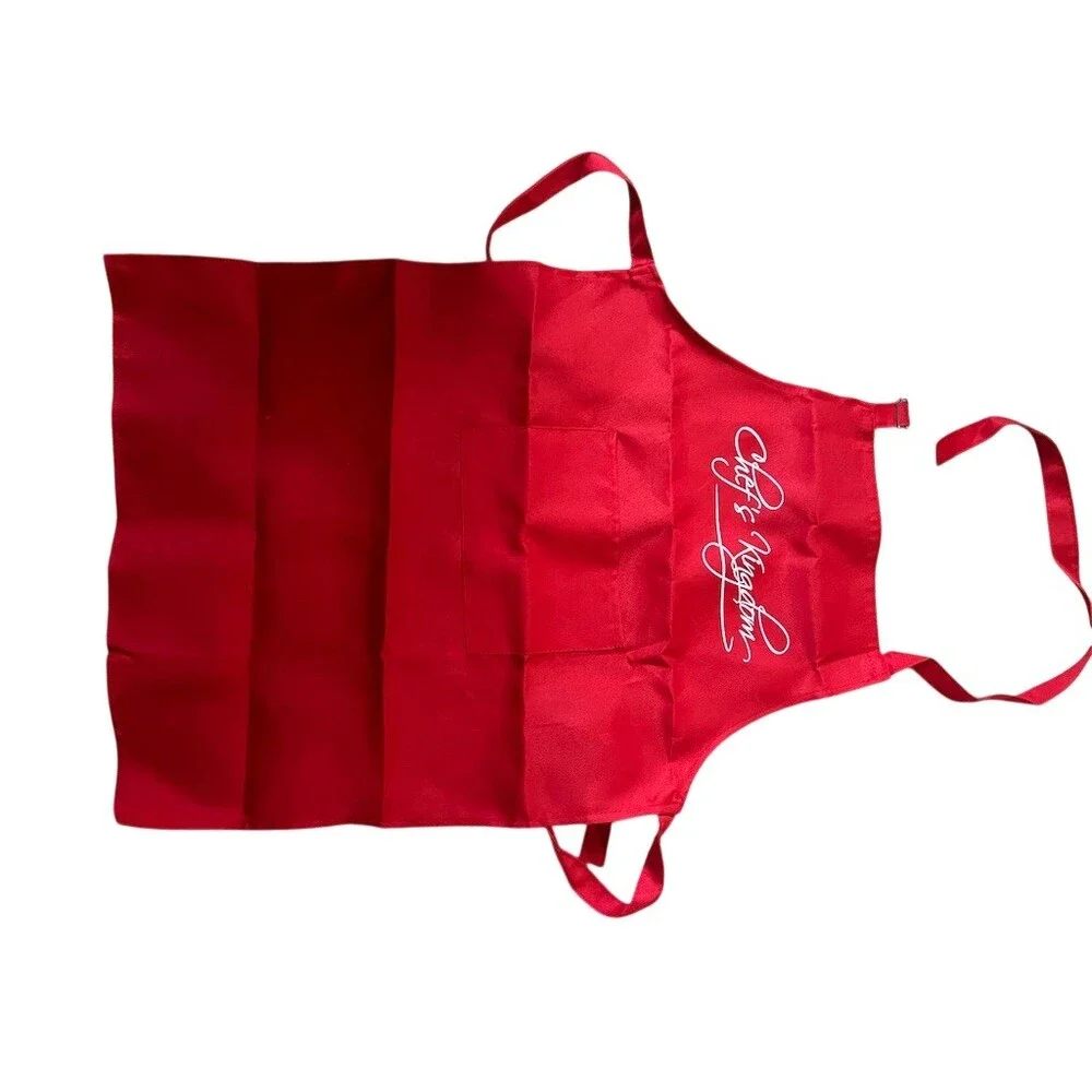 Kids Baking & Cooking Pretend Play Set Red Apron Chef Hat Whisk & Tools